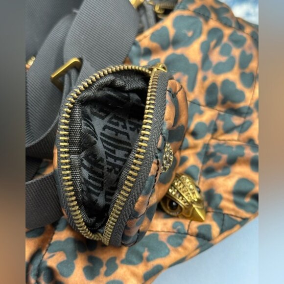 🆕 KURT GEIGER LONDON 🧿 NWOT Recycled Nylon Multi Crossbody Bag, Leopard Print - Picture 13 of 15